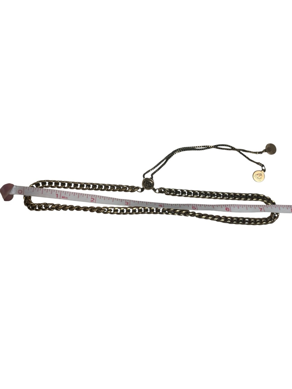 Air & Anchor Button Bolo Style Adjustable Chain Necklace - Picture 10 of 11